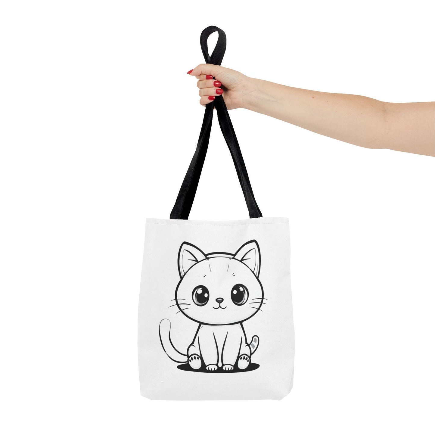 Kawaii Cat Tote Bag – Cute Cartoon Kitty Canvas Shopper