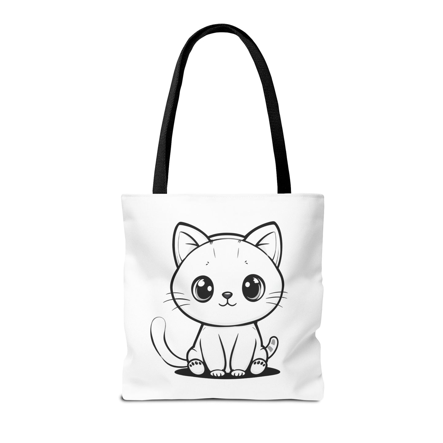 Kawaii Cat Tote Bag – Cute Cartoon Kitty Canvas Shopper