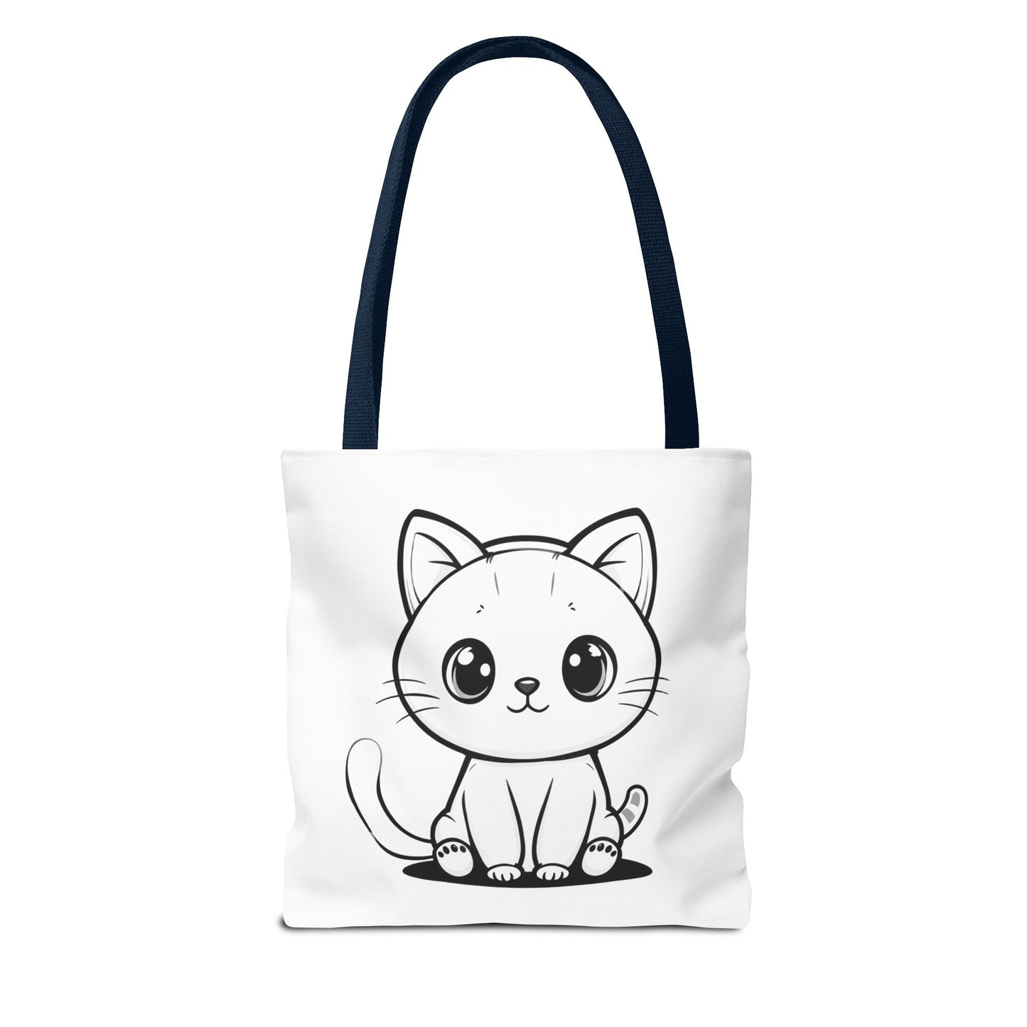 Kawaii Cat Tote Bag – Cute Cartoon Kitty Canvas Shopper