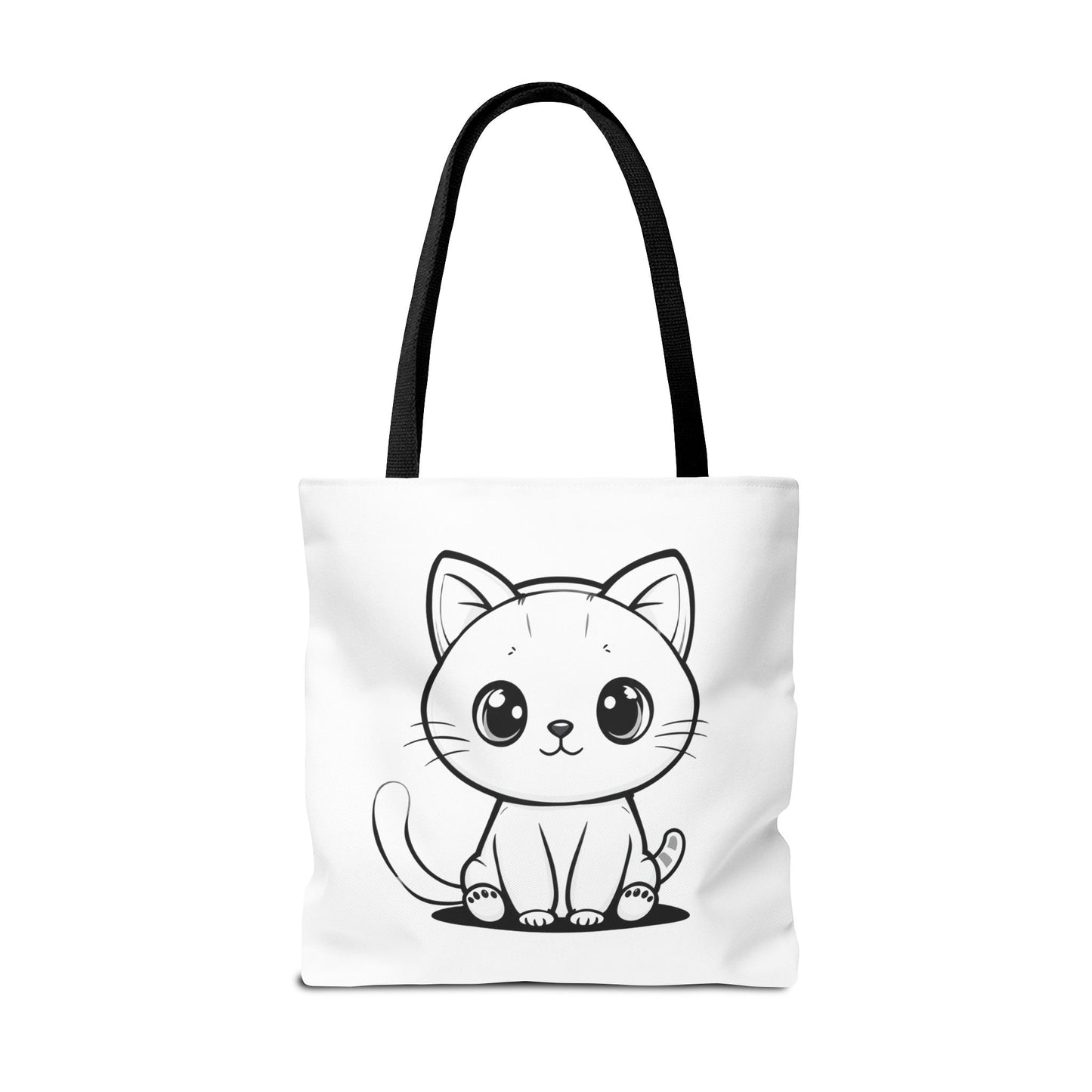 Kawaii Cat Tote Bag – Cute Cartoon Kitty Canvas Shopper