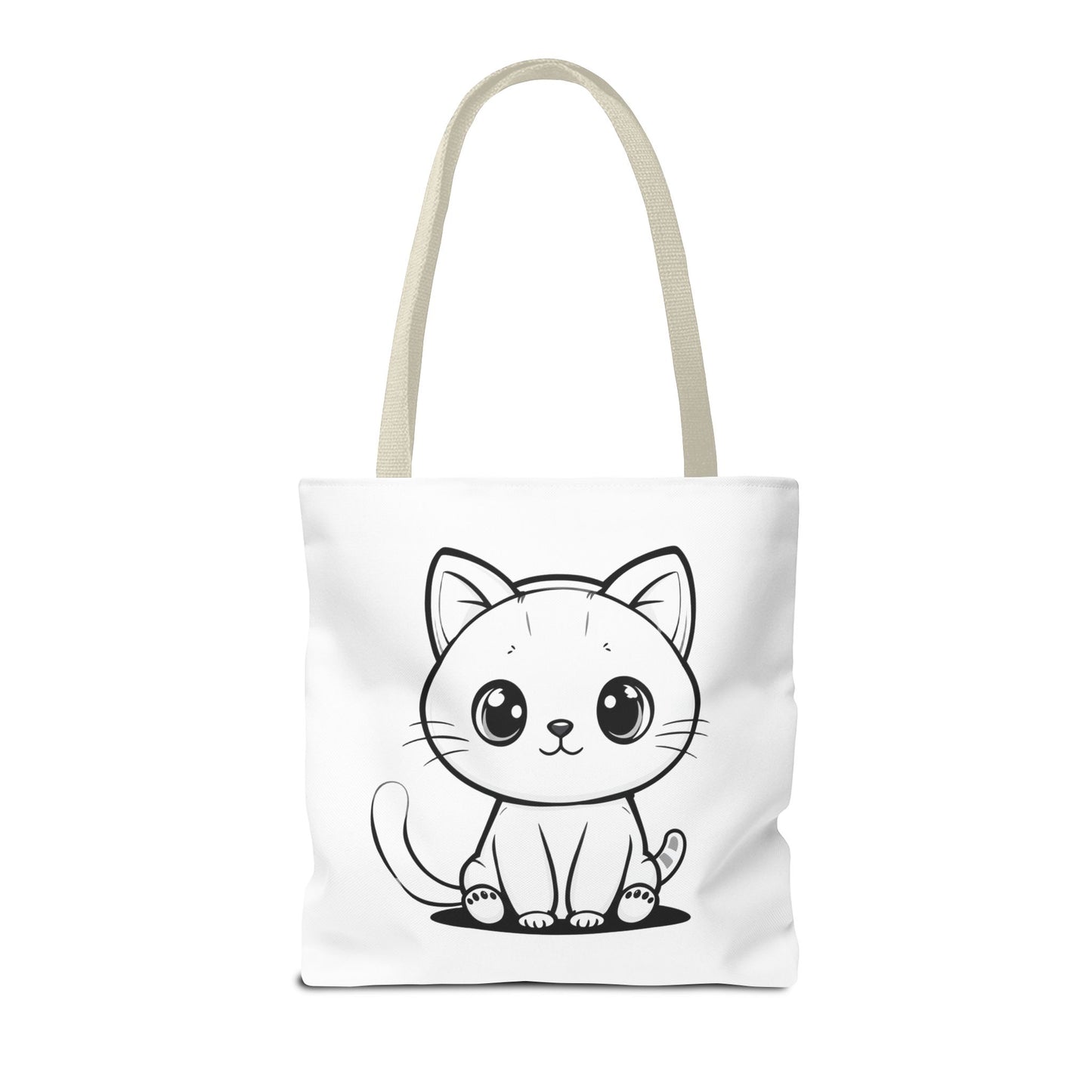 Kawaii Cat Tote Bag – Cute Cartoon Kitty Canvas Shopper