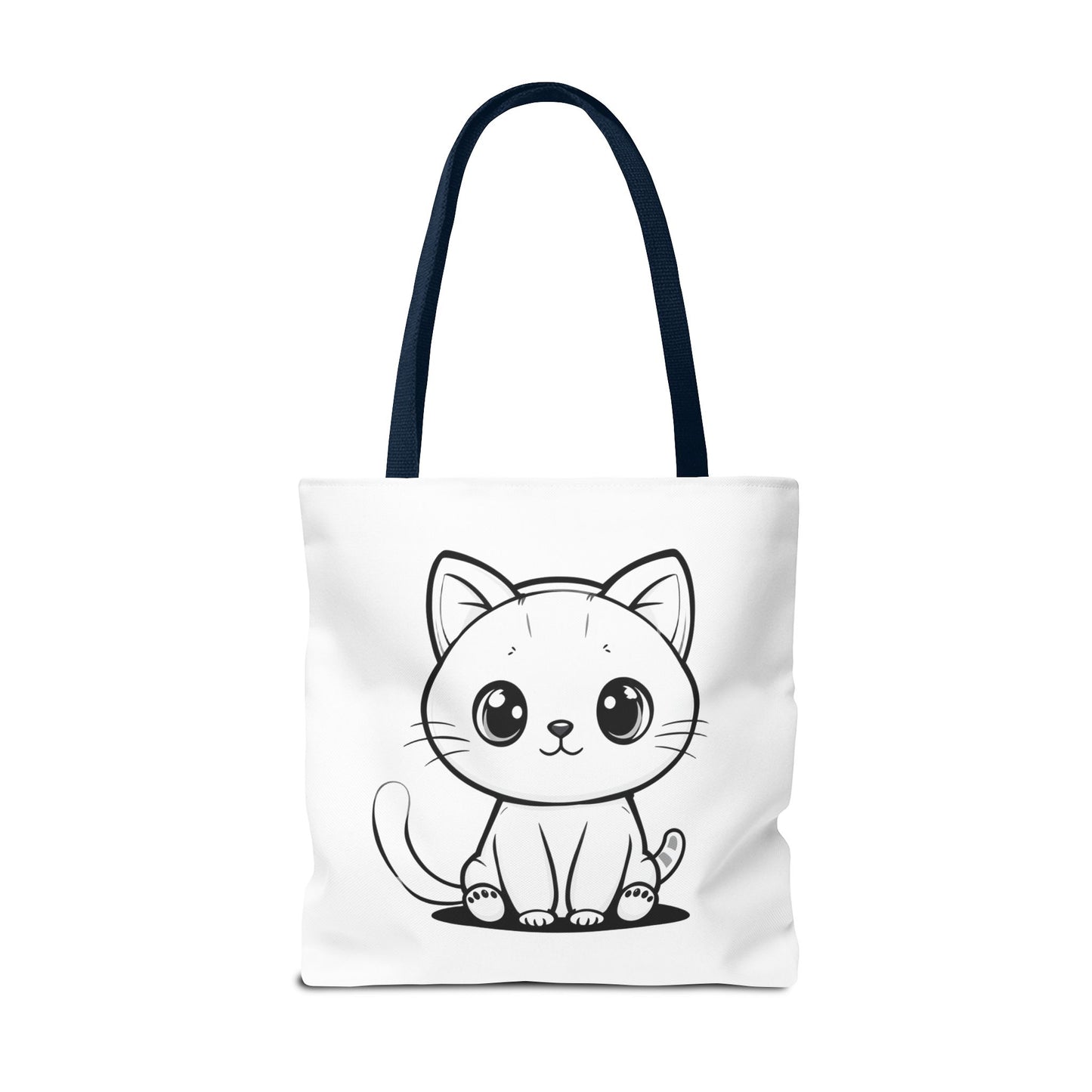 Kawaii Cat Tote Bag – Cute Cartoon Kitty Canvas Shopper