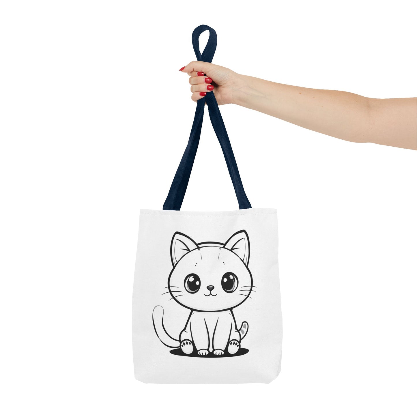Kawaii Cat Tote Bag – Cute Cartoon Kitty Canvas Shopper